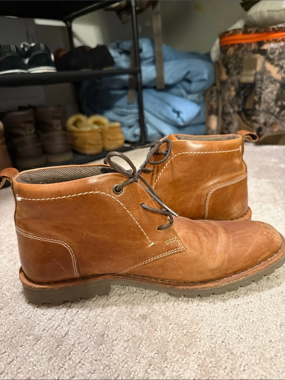 Aldo Tan Leather Chukka Boots